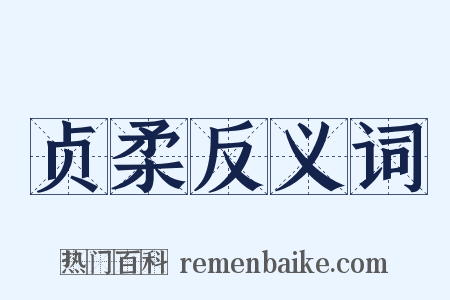 贞柔反义词是什么意思的图片